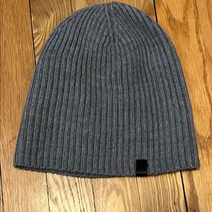 All Saints Merino Wool Blend Beanie Grey